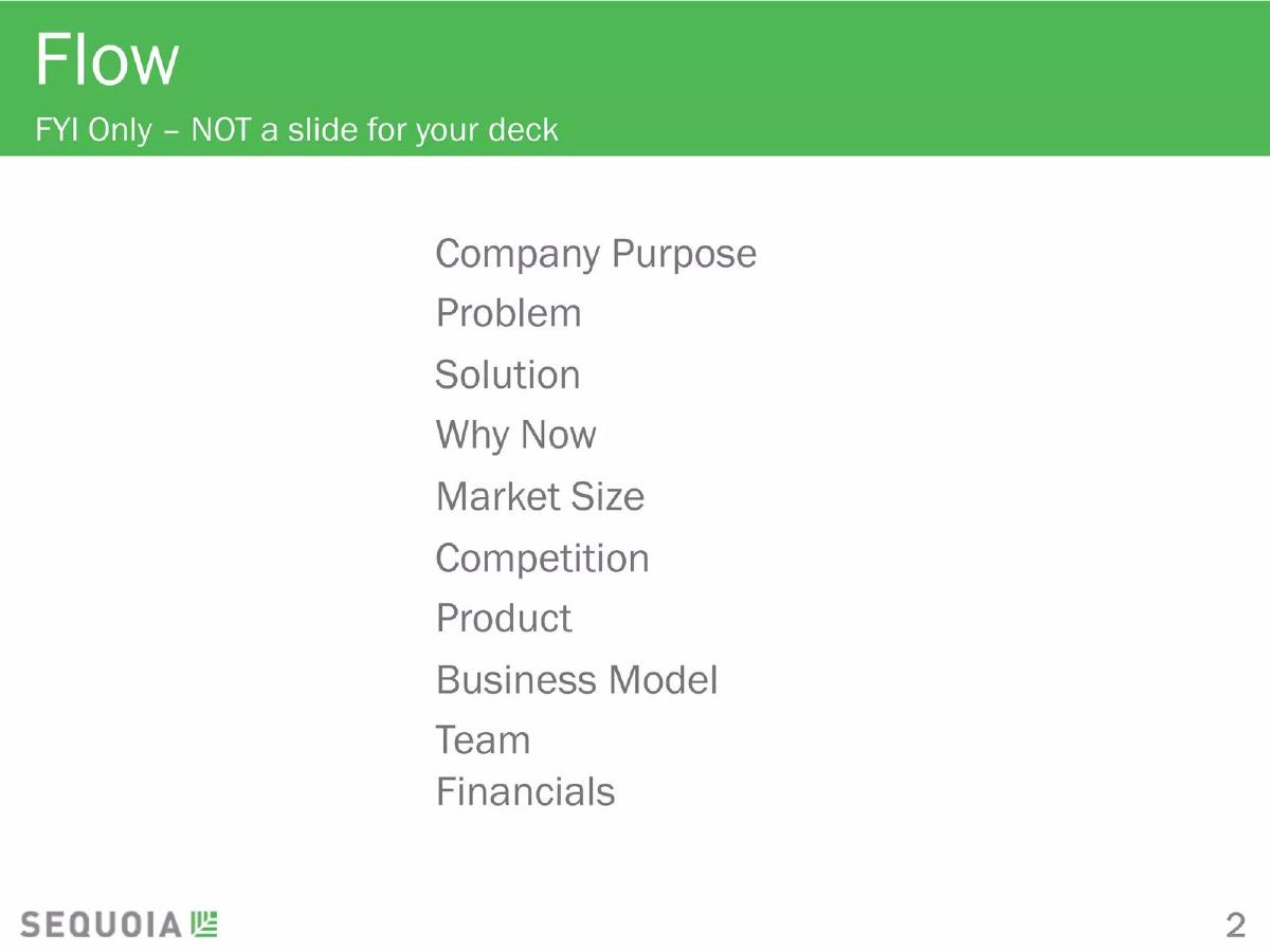 Sequoia Capital (Template) pitch deck slide 2 of 13