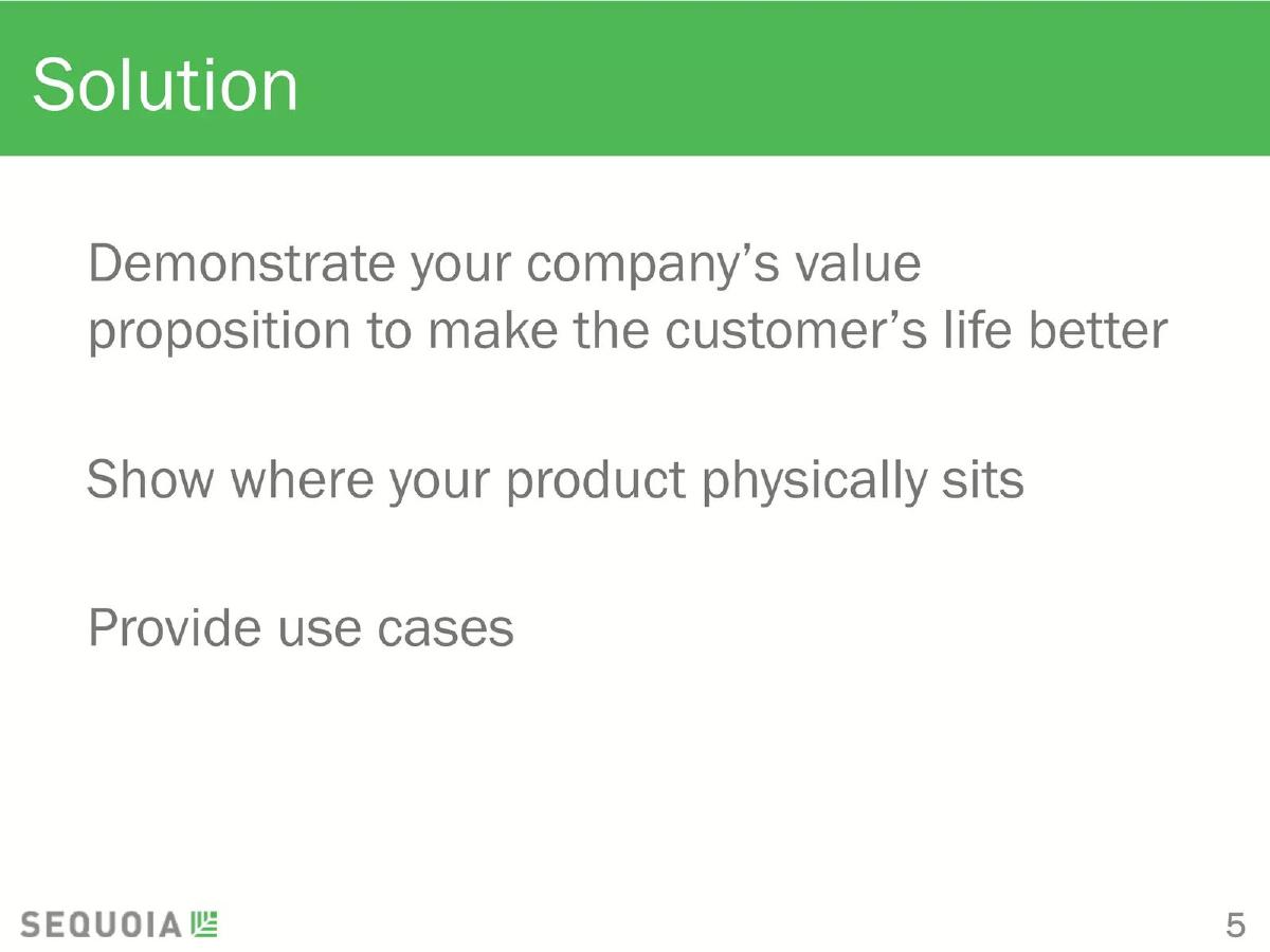 Sequoia Capital (Template) pitch deck slide 5 of 13