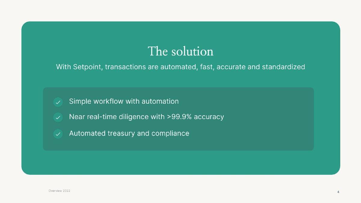 Setpoint pitch deck slide 4 of 10