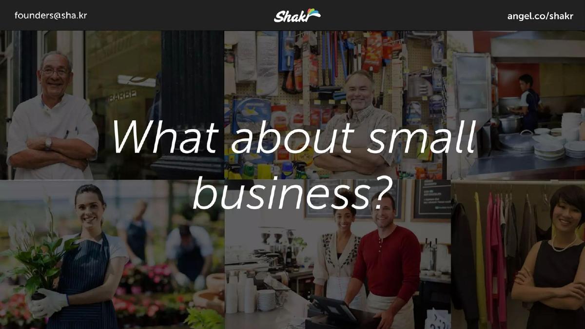 Shakr pitch deck slide 6 of 11