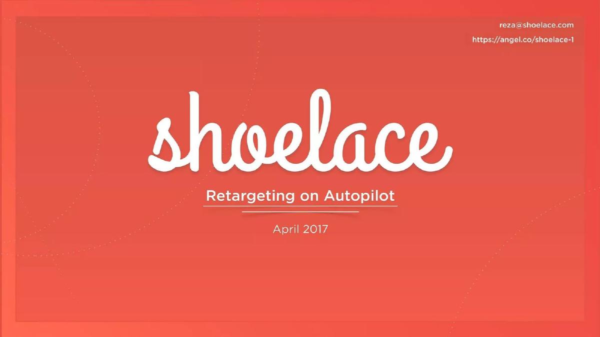 Shoelace pitch deck slide 1 of 12