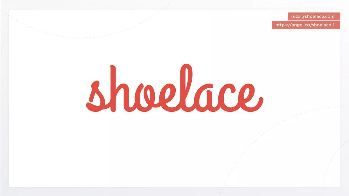 Shoelace pitch deck slide 6 of 12