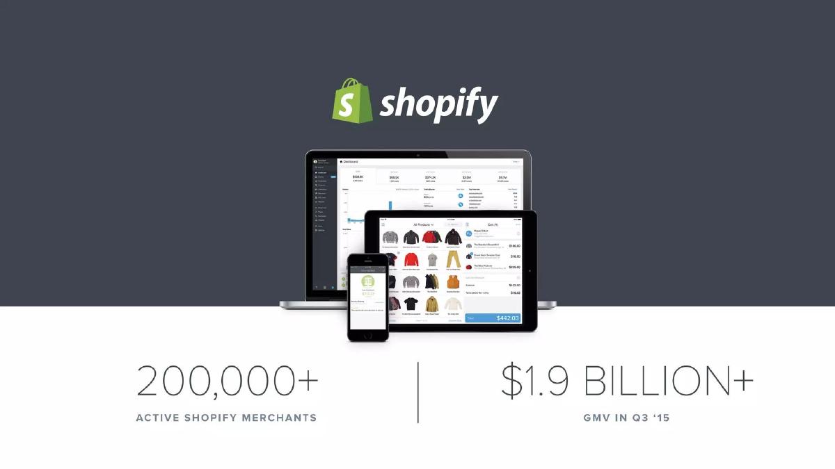 Shopify pitch deck slide 1 of 29