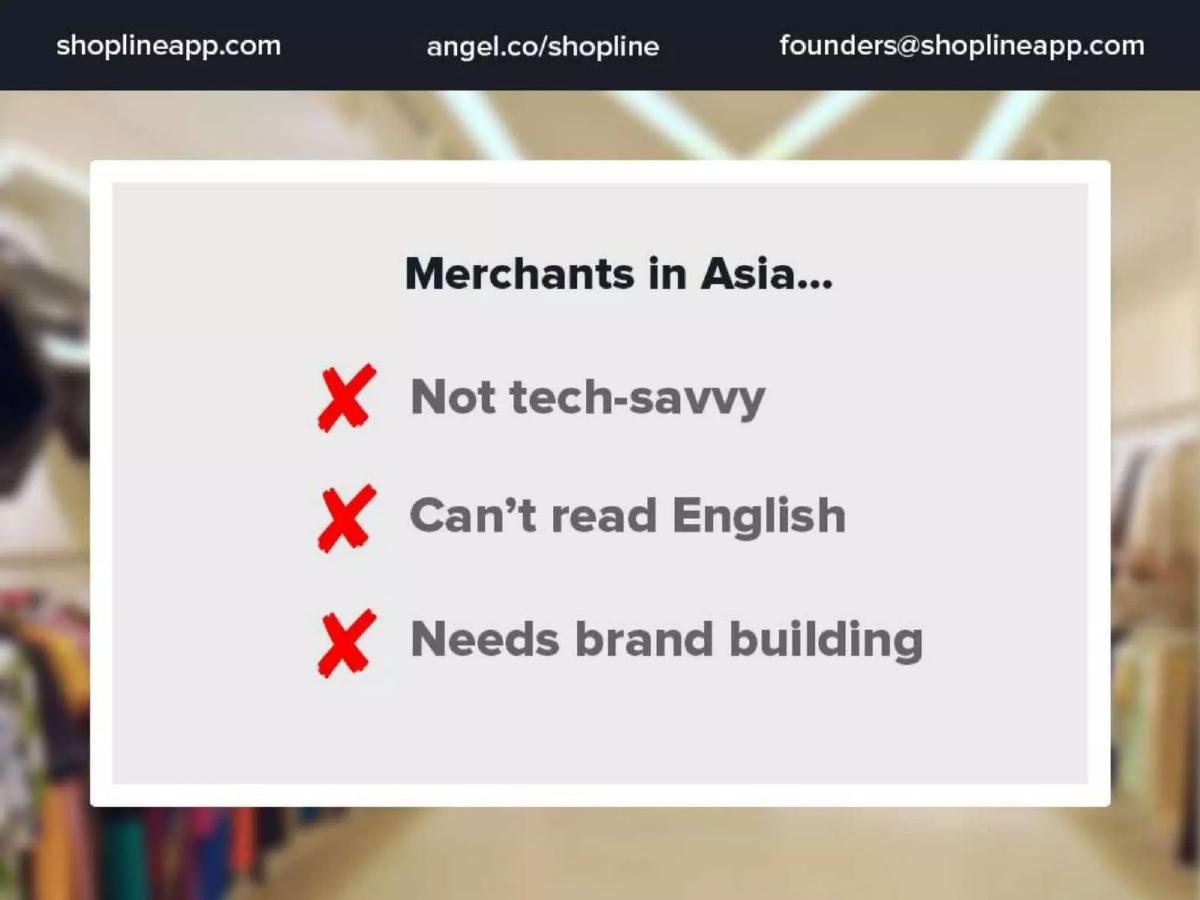 Shopline pitch deck slide 2 of 11