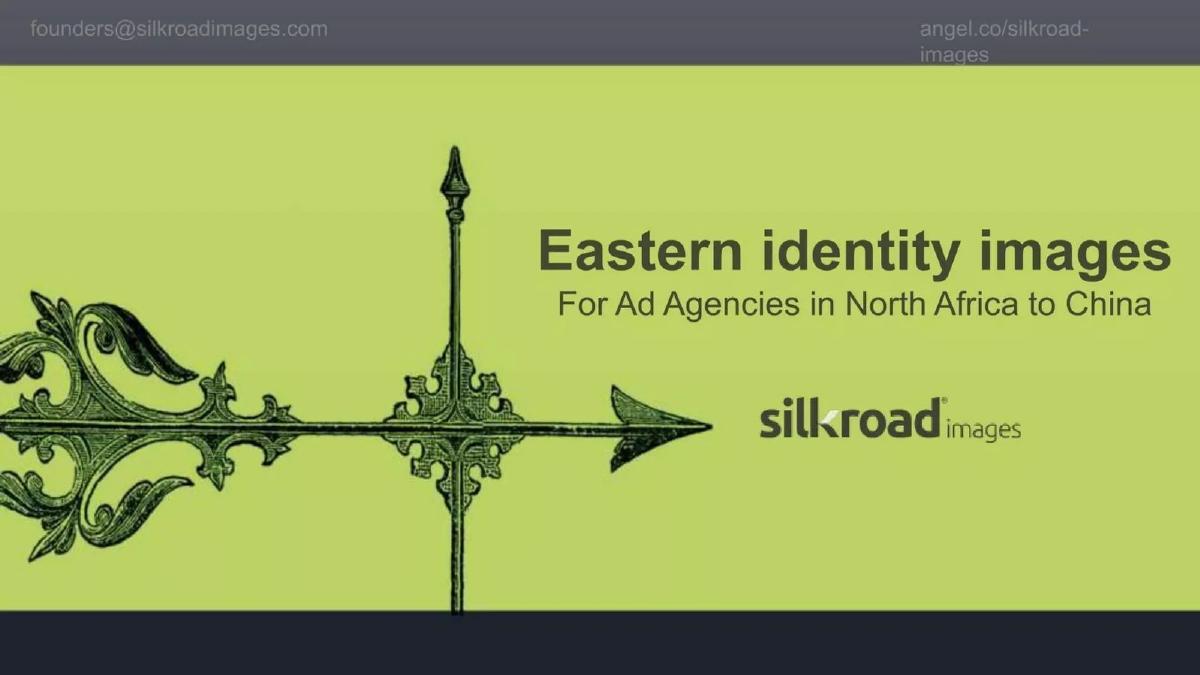 Silkroad Images pitch deck slide 1 of 13