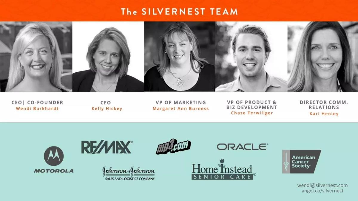 Silvernest pitch deck slide 5 of 8