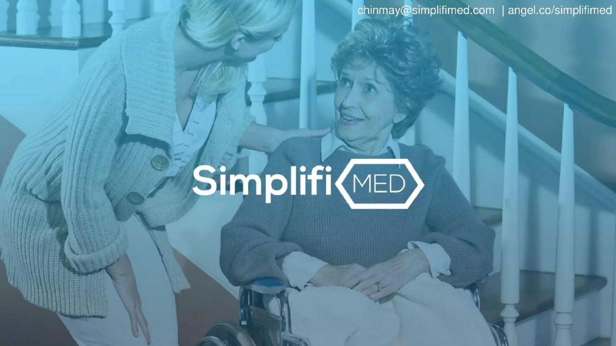 SimplifiMed pitch deck slide 1 of 9