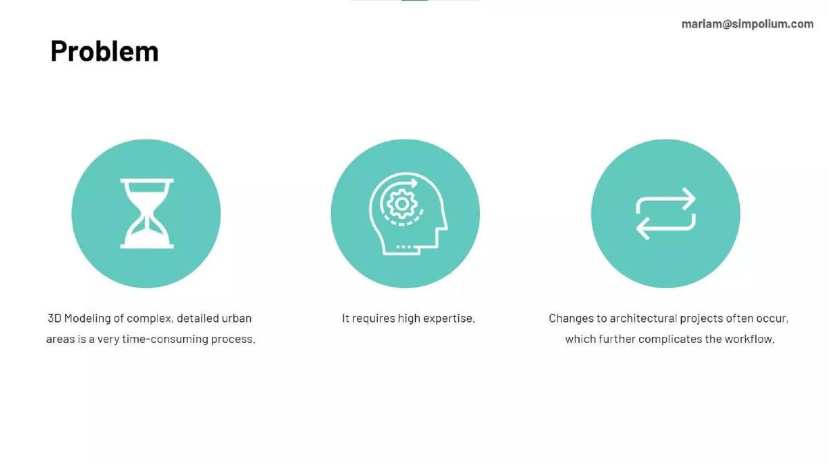 Simpolium pitch deck slide 2 of 10