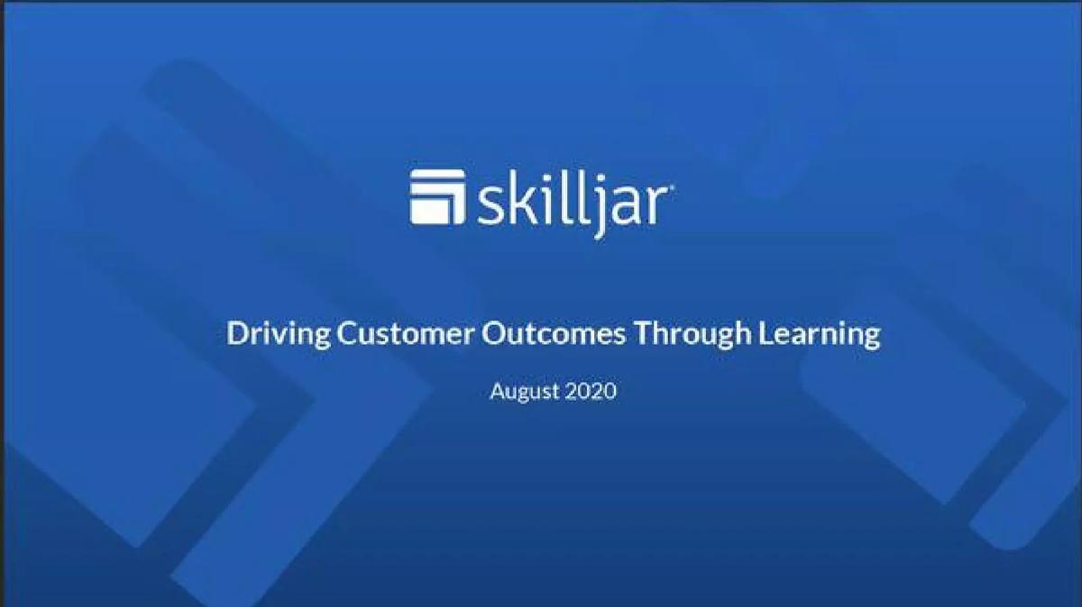 Skilljar pitch deck slide 1 of 12