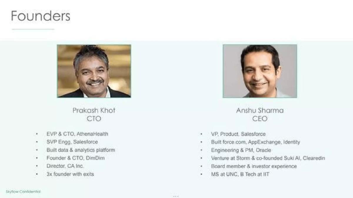 Skyflow pitch deck slide 2 of 18