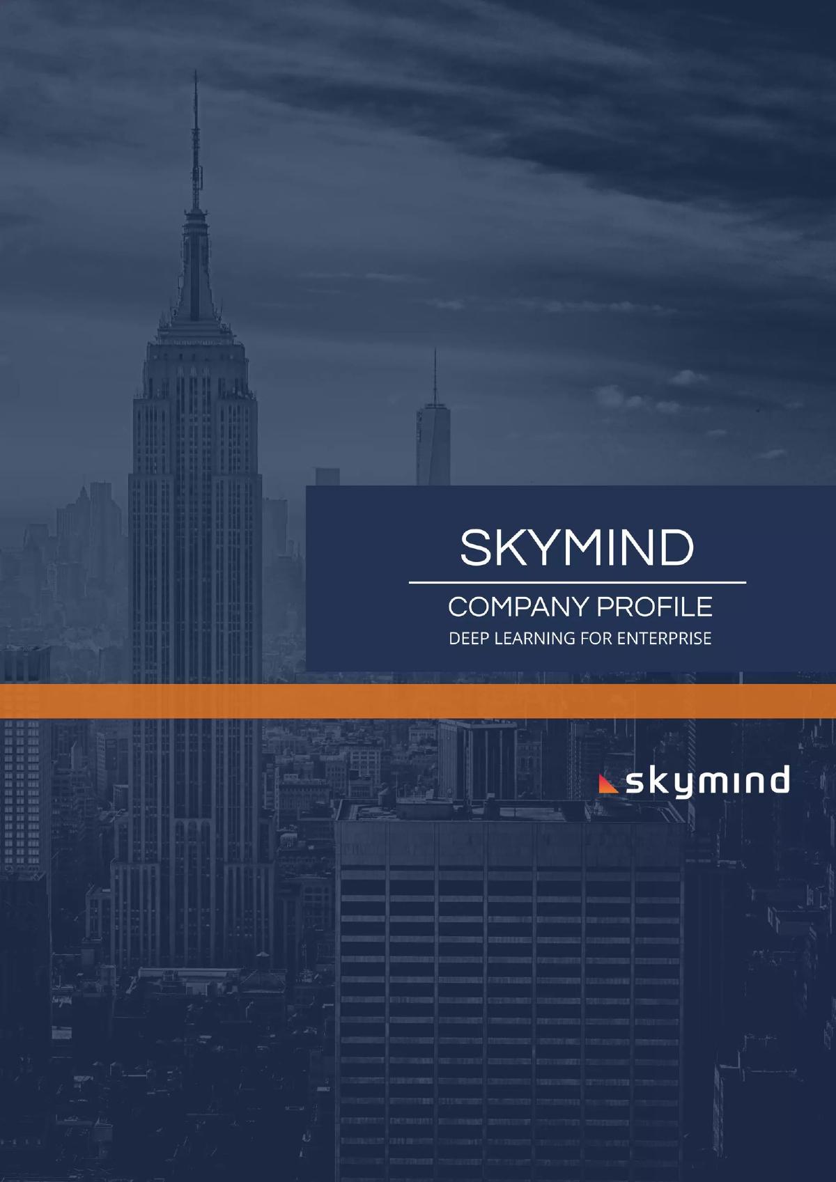 Skymind pitch deck slide 1 of 20