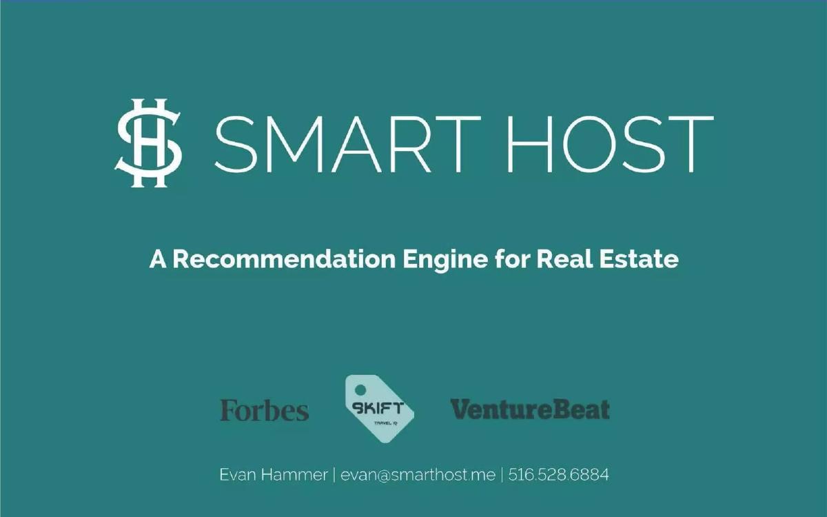 SmartHost pitch deck slide 1 of 16