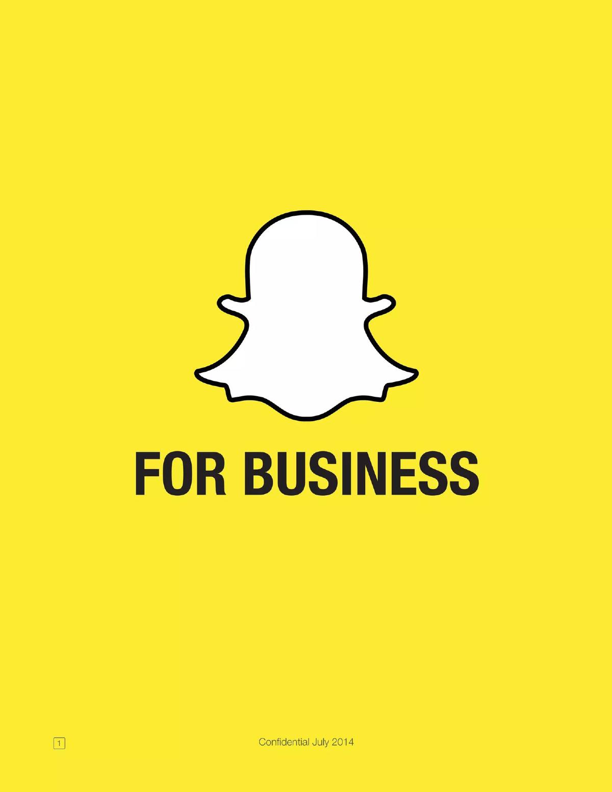 Snapchat pitch deck slide 1 of 14