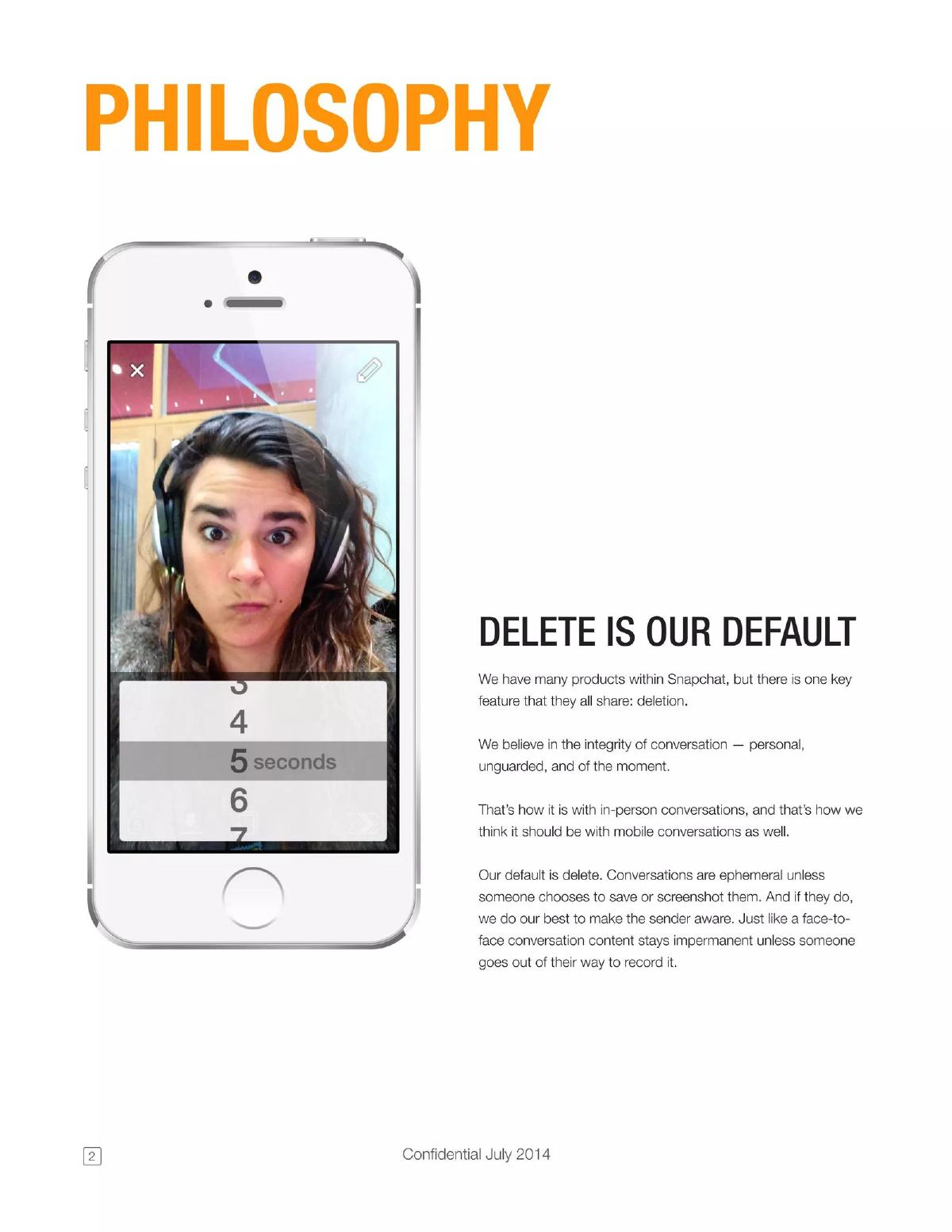 Snapchat pitch deck slide 3 of 14