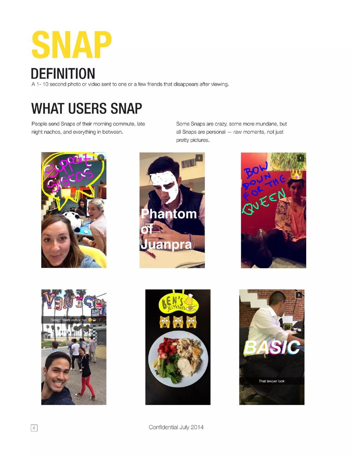 Snapchat pitch deck slide 5 of 14