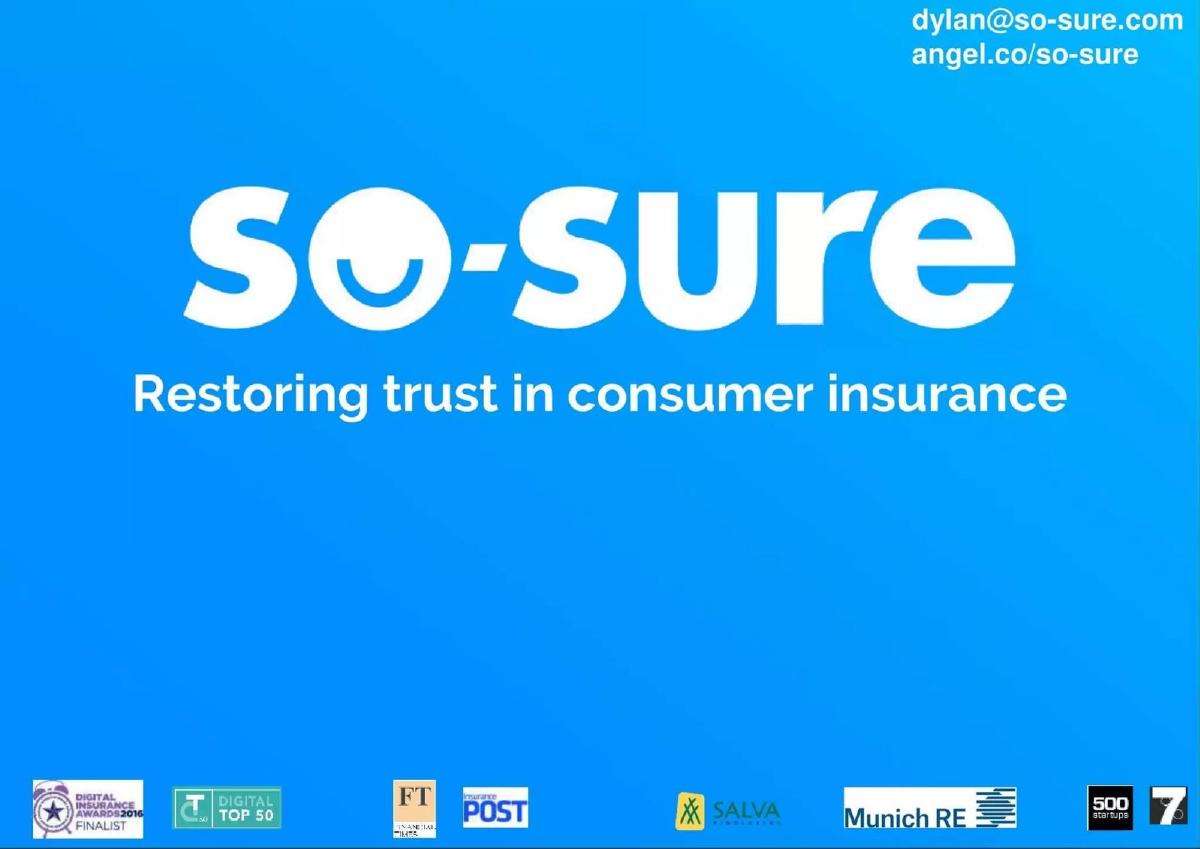 so-sure pitch deck slide 1 of 12