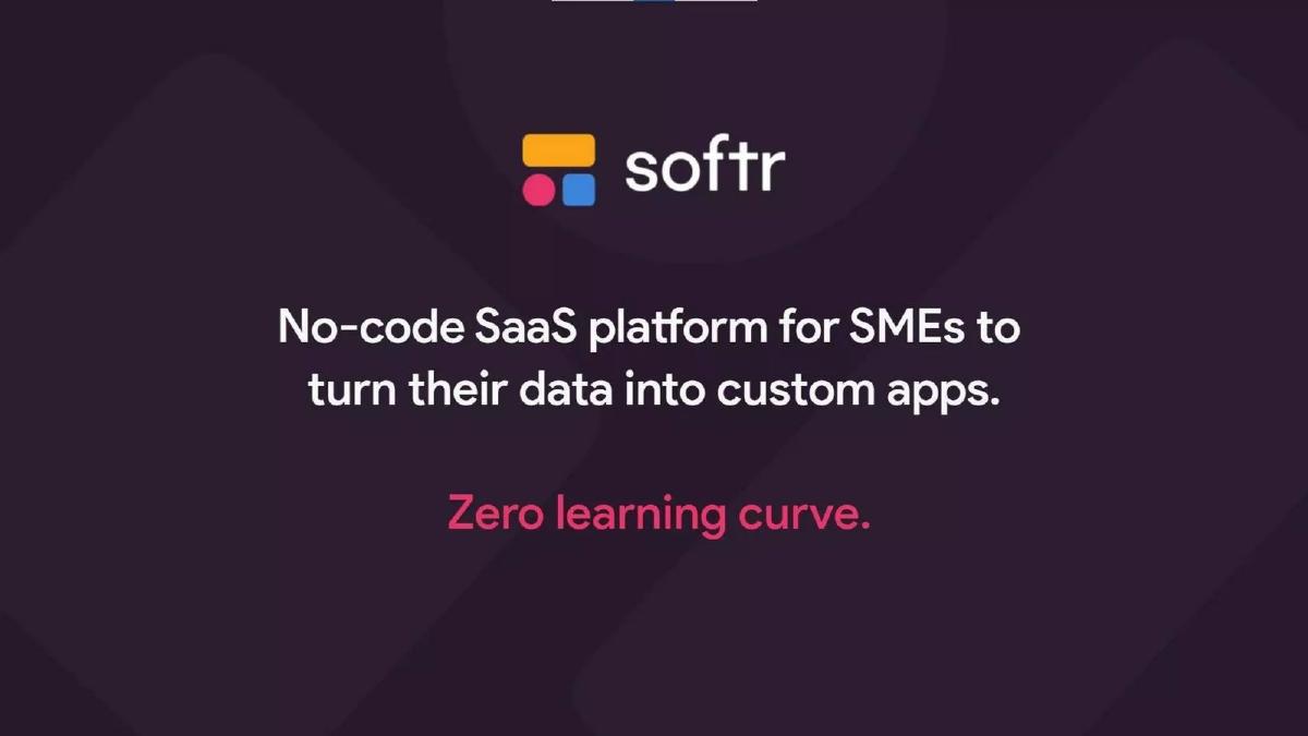 Softr pitch deck slide 1 of 18