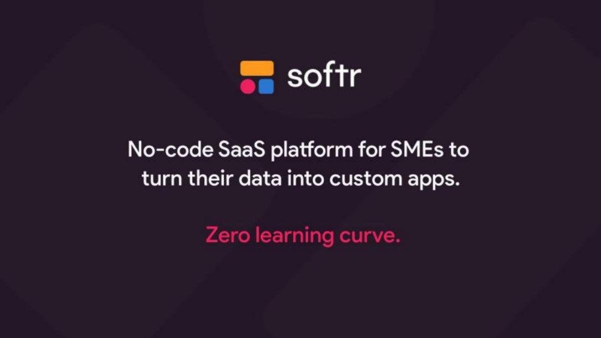 Softr pitch deck slide 1 of 19