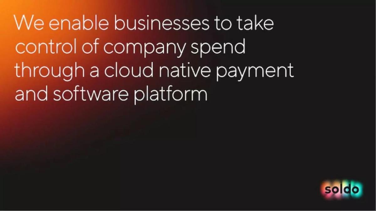 Soldo pitch deck slide 2 of 10