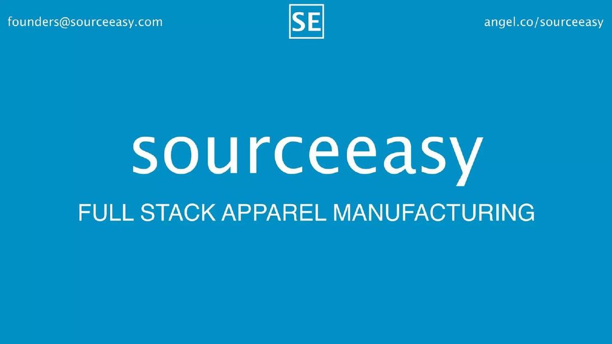 Sourceeasy pitch deck slide 1 of 7