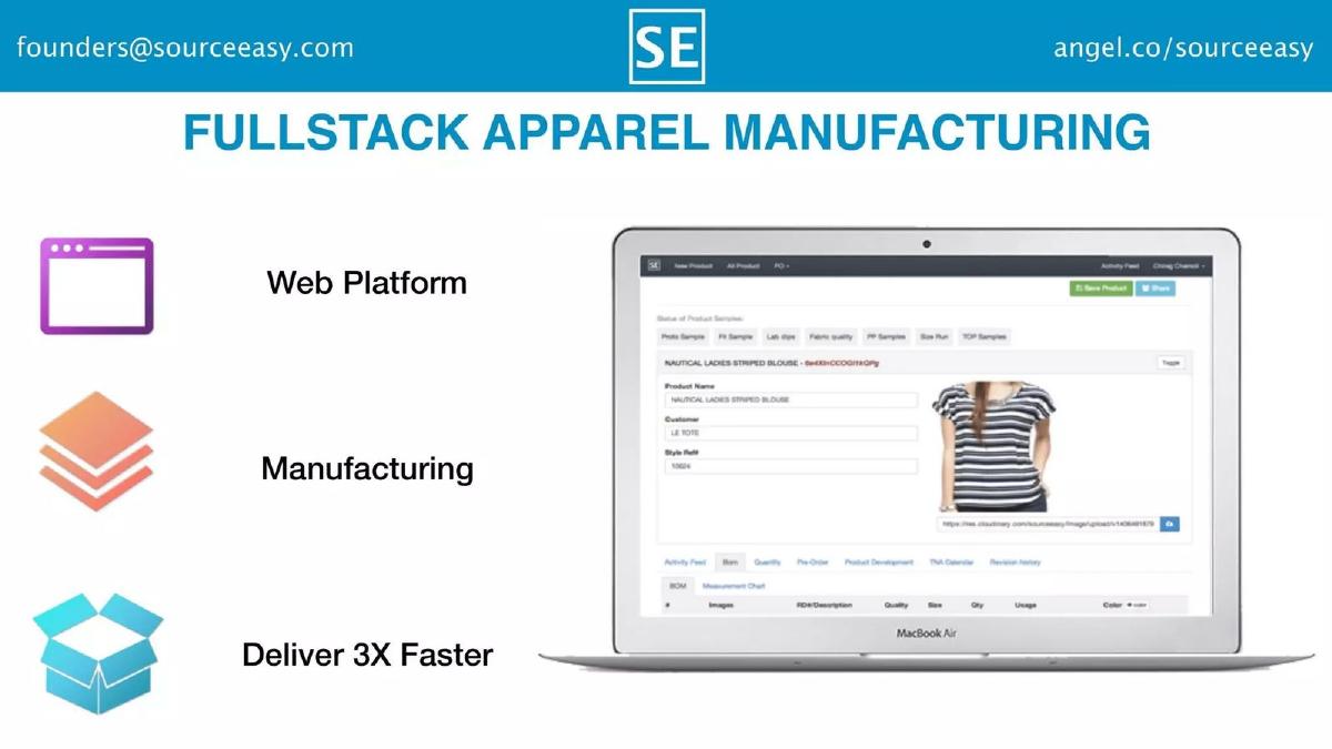 Sourceeasy pitch deck slide 5 of 7