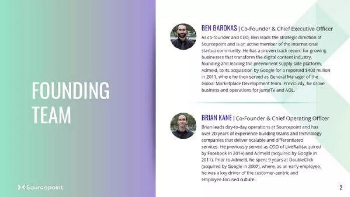 Sourcepoint pitch deck slide 2 of 16
