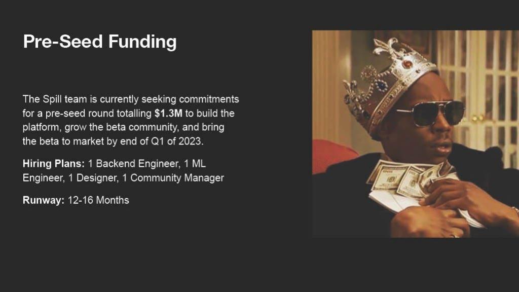 Spill pitch deck ask slide 13