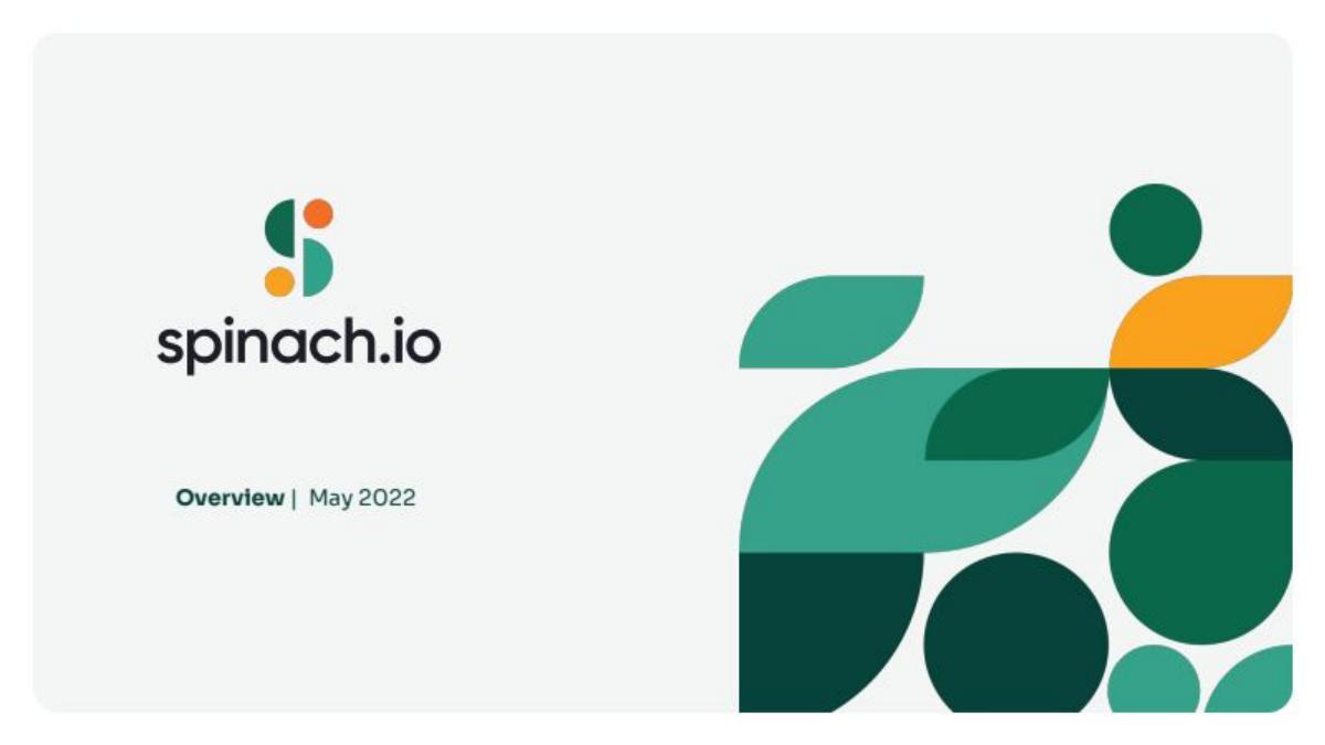 Spinach pitch deck slide 1 of 10