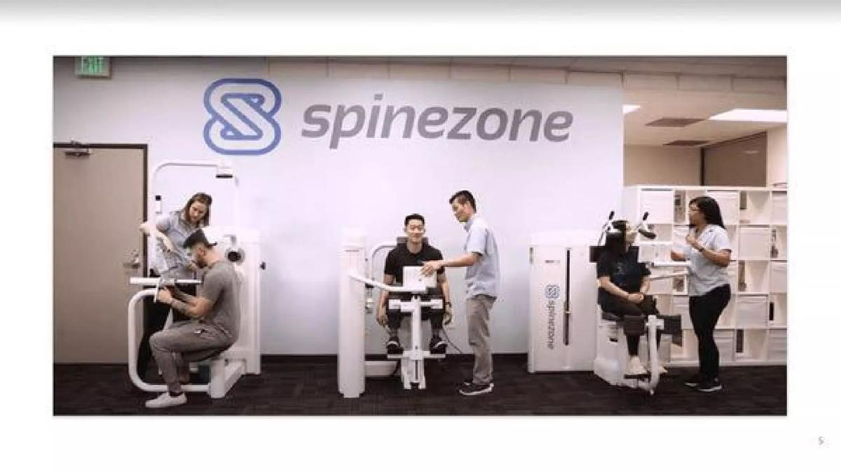 SpineZone pitch deck slide 5 of 7
