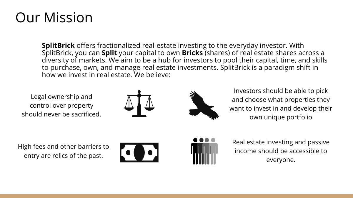 SplitBrick pitch deck slide 2 of 18