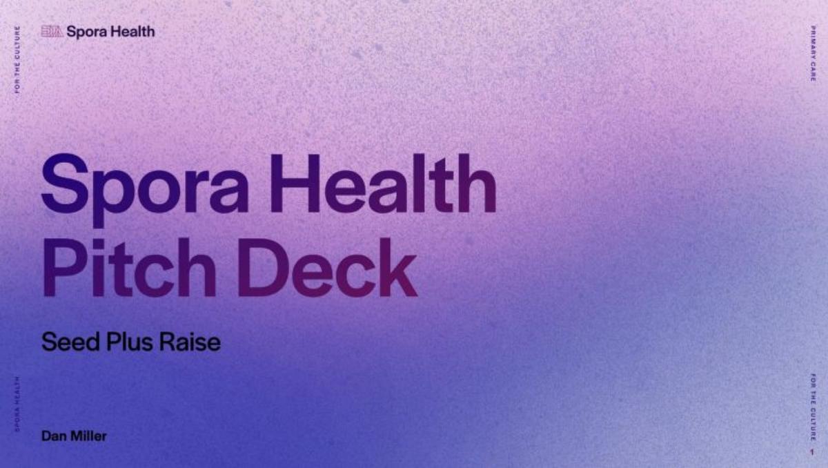 Spora Health pitch deck slide 1 of 11
