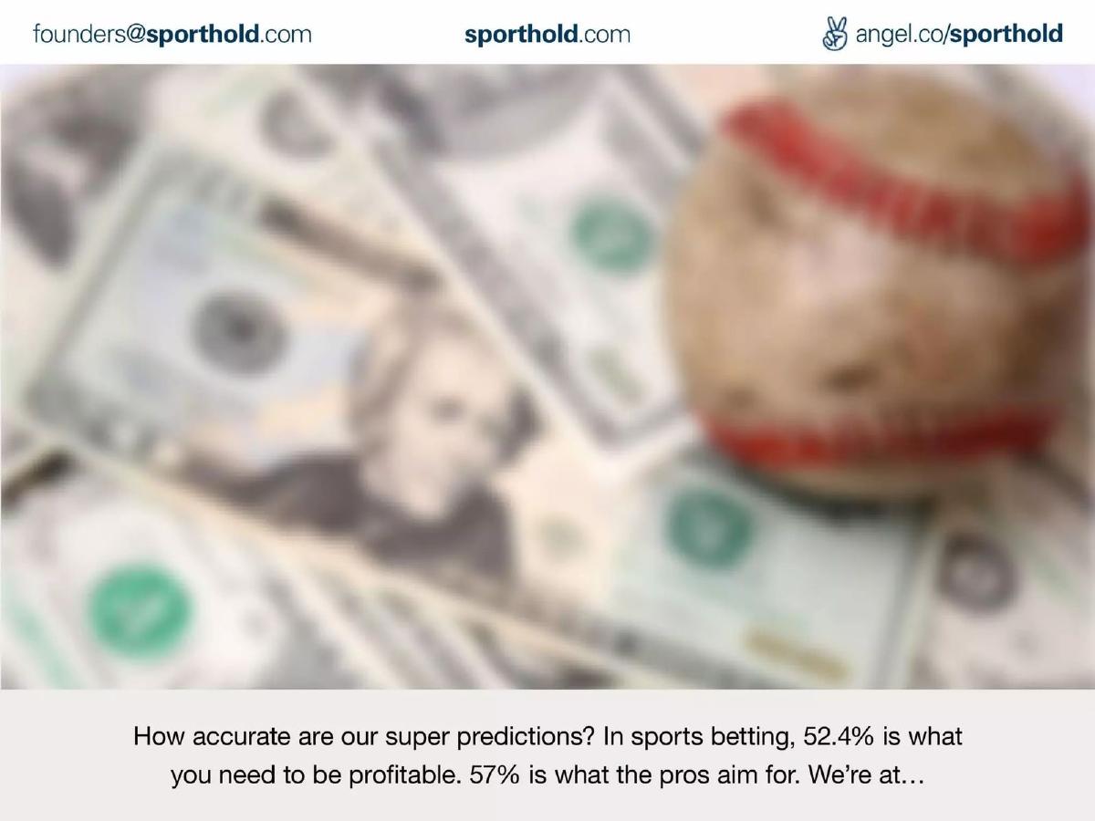 Sporthold pitch deck slide 5 of 10