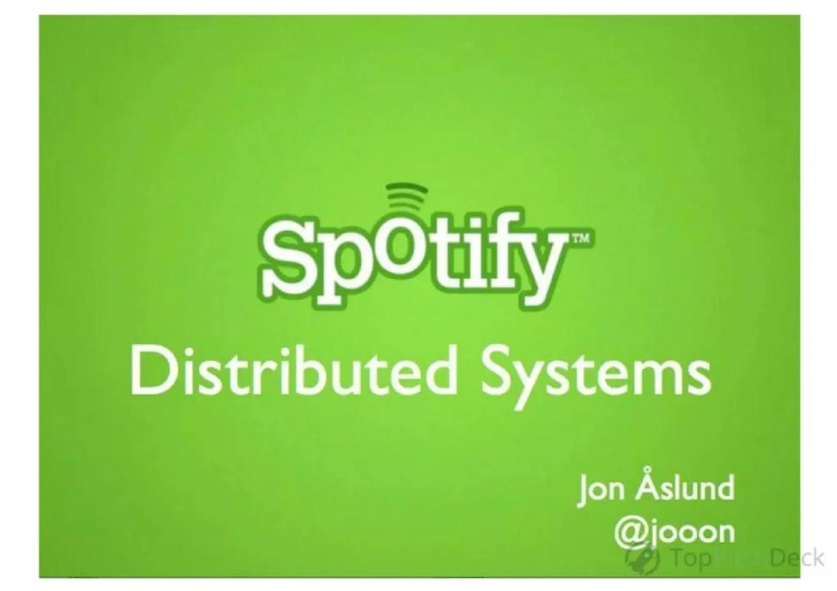 Spotify pitch deck slide 1 of 70