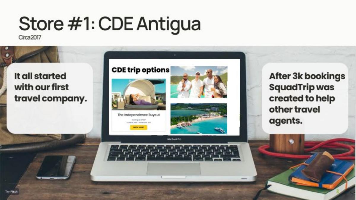SquadTrip pitch deck slide 2 of 20