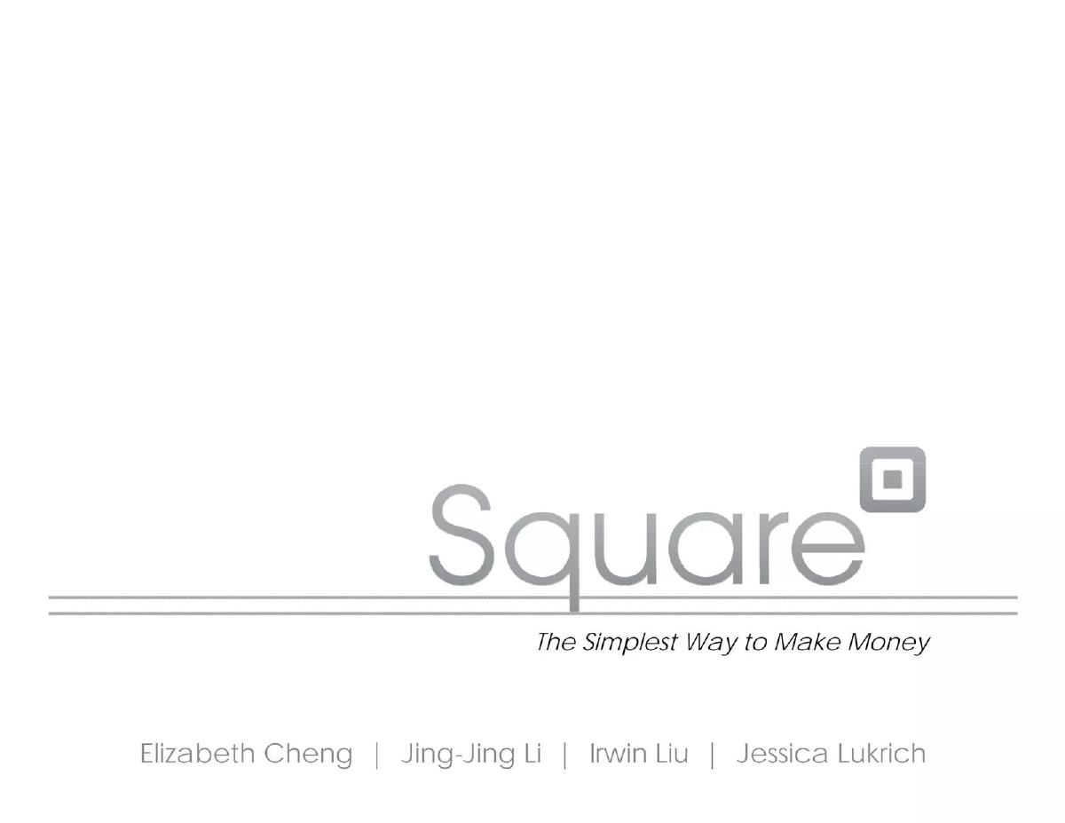 Square pitch deck slide 1 of 20