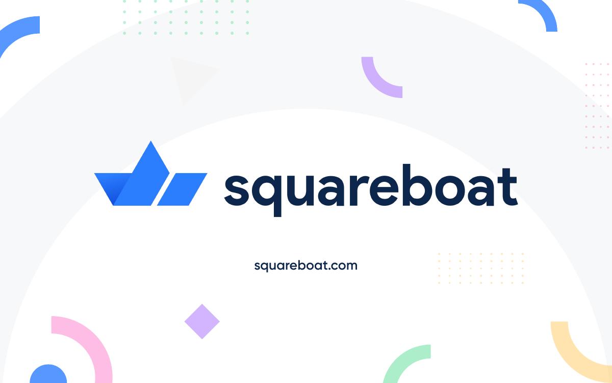 Squareboat Solutions pitch deck slide 1 of 18