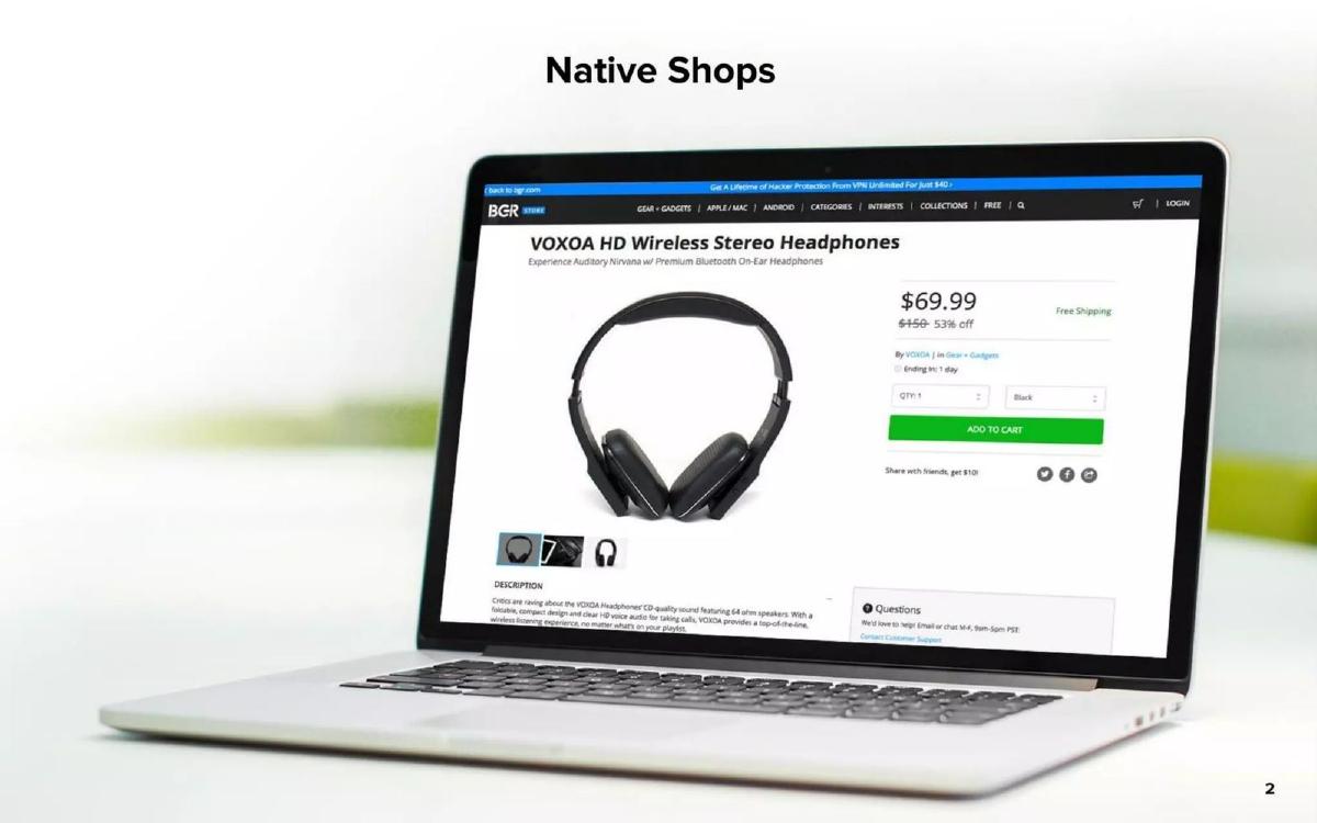 StackCommerce pitch deck slide 2 of 10