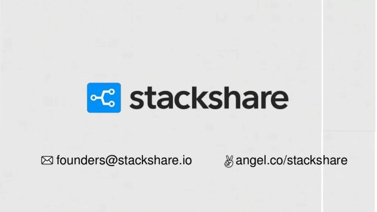 StackShare pitch deck slide 1 of 10