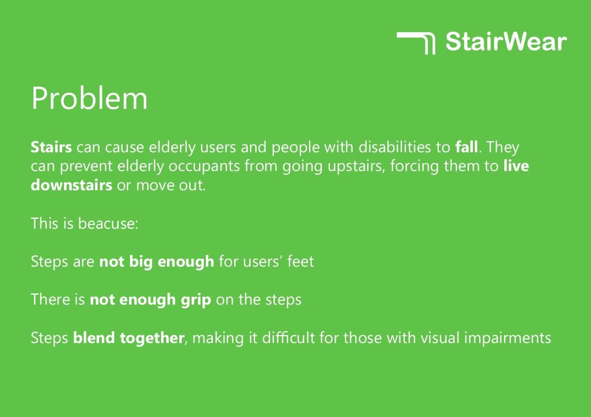 StairWear pitch deck slide 2 of 16