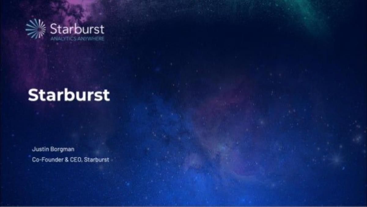 Starburst pitch deck slide 1 of 14