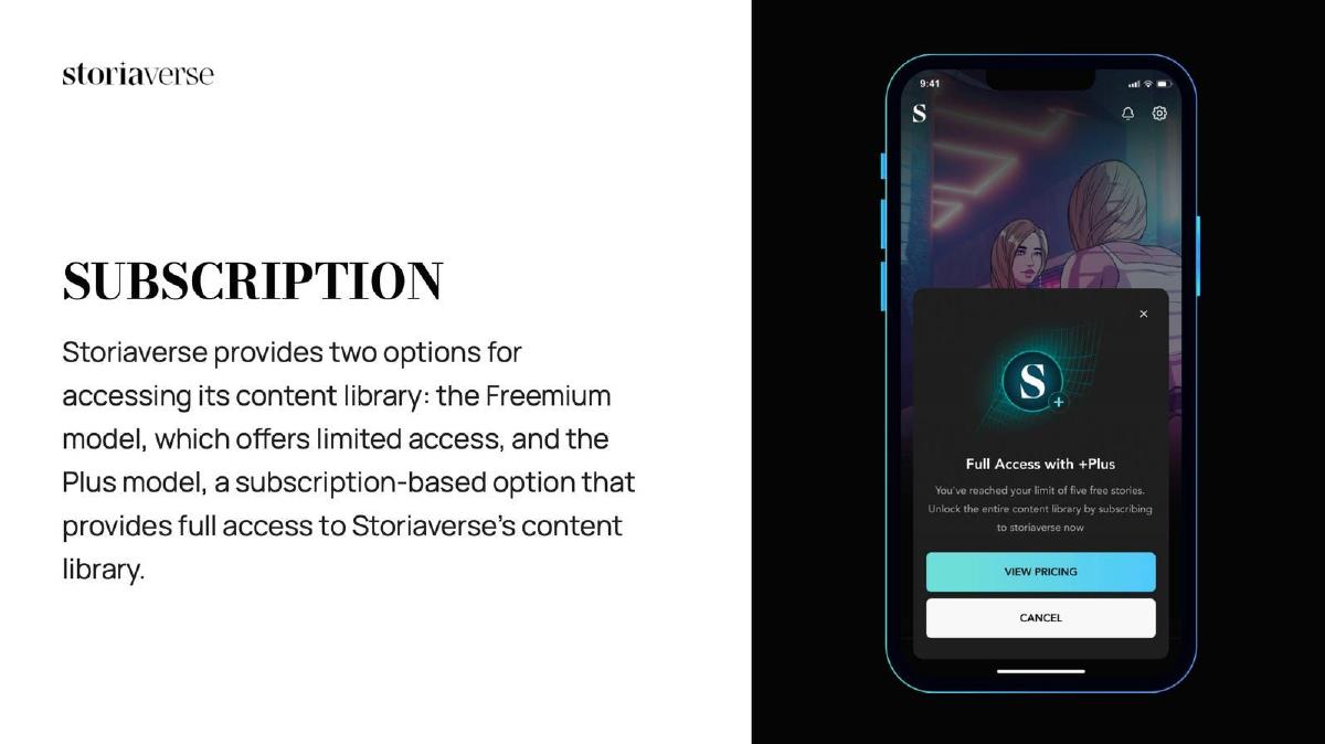Storiaverse pitch deck slide 14 of 16