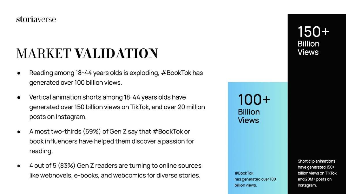 Storiaverse pitch deck slide 9 of 16