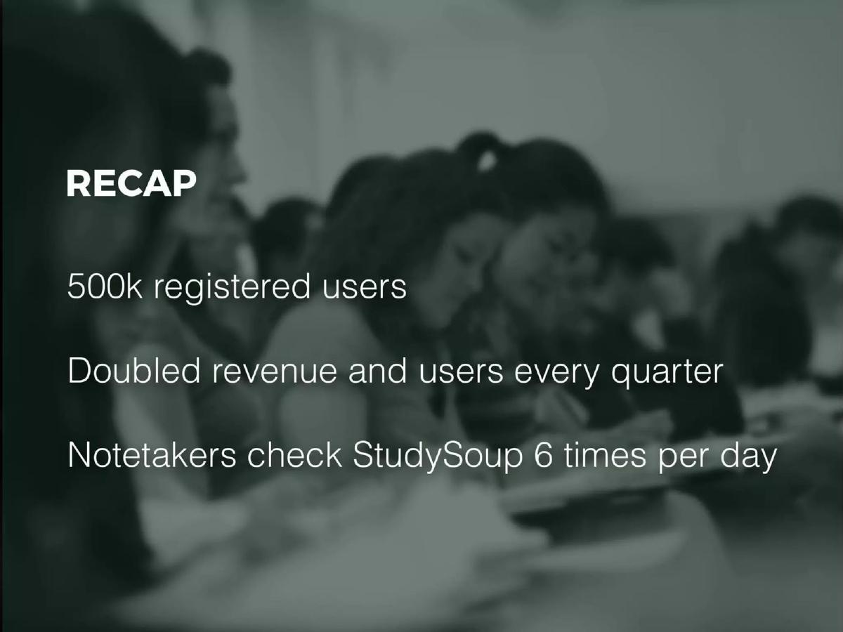 StudySoup pitch deck slide 6 of 7