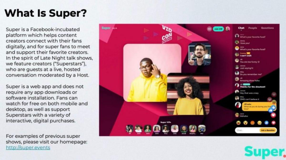 Super by Meta pitch deck slide 3 of 17