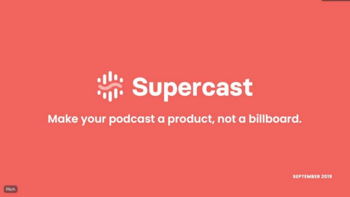 Supercast pitch deck slide 1 of 21