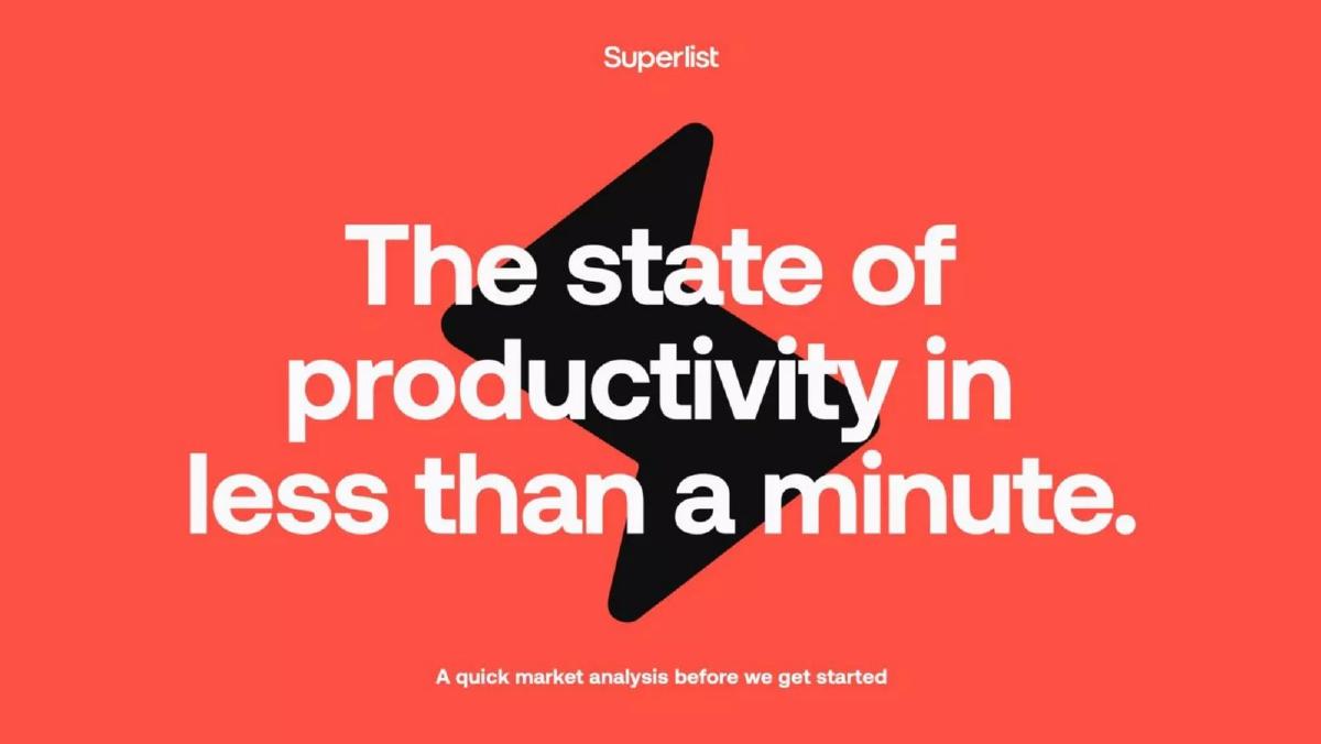 Superlist pitch deck slide 2 of 25