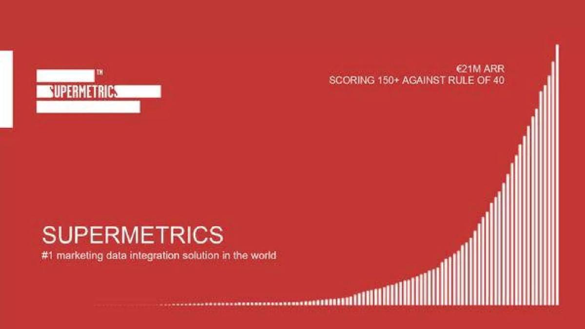 Supermetrics pitch deck slide 1 of 14
