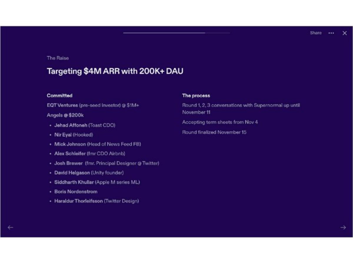 Supernormal pitch deck traction slide 13