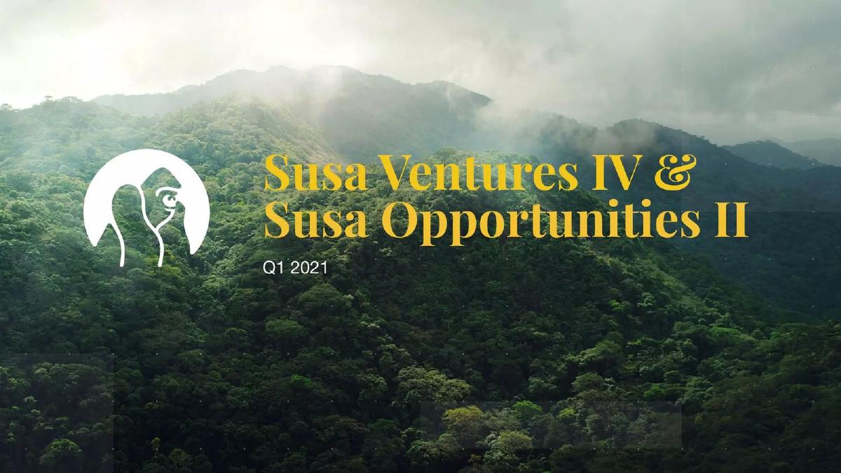 Susa Ventures pitch deck slide 1 of 33