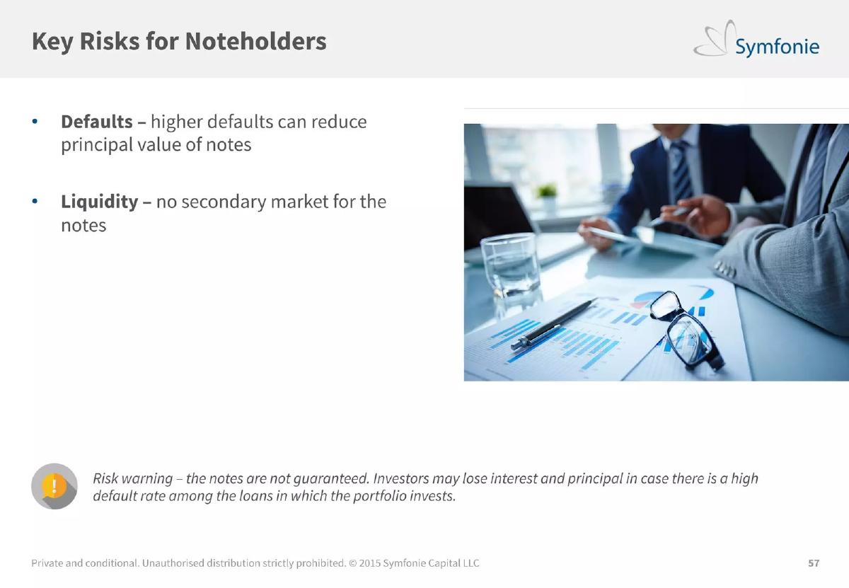 Symfone pitch deck risks and mitigation slide 57
